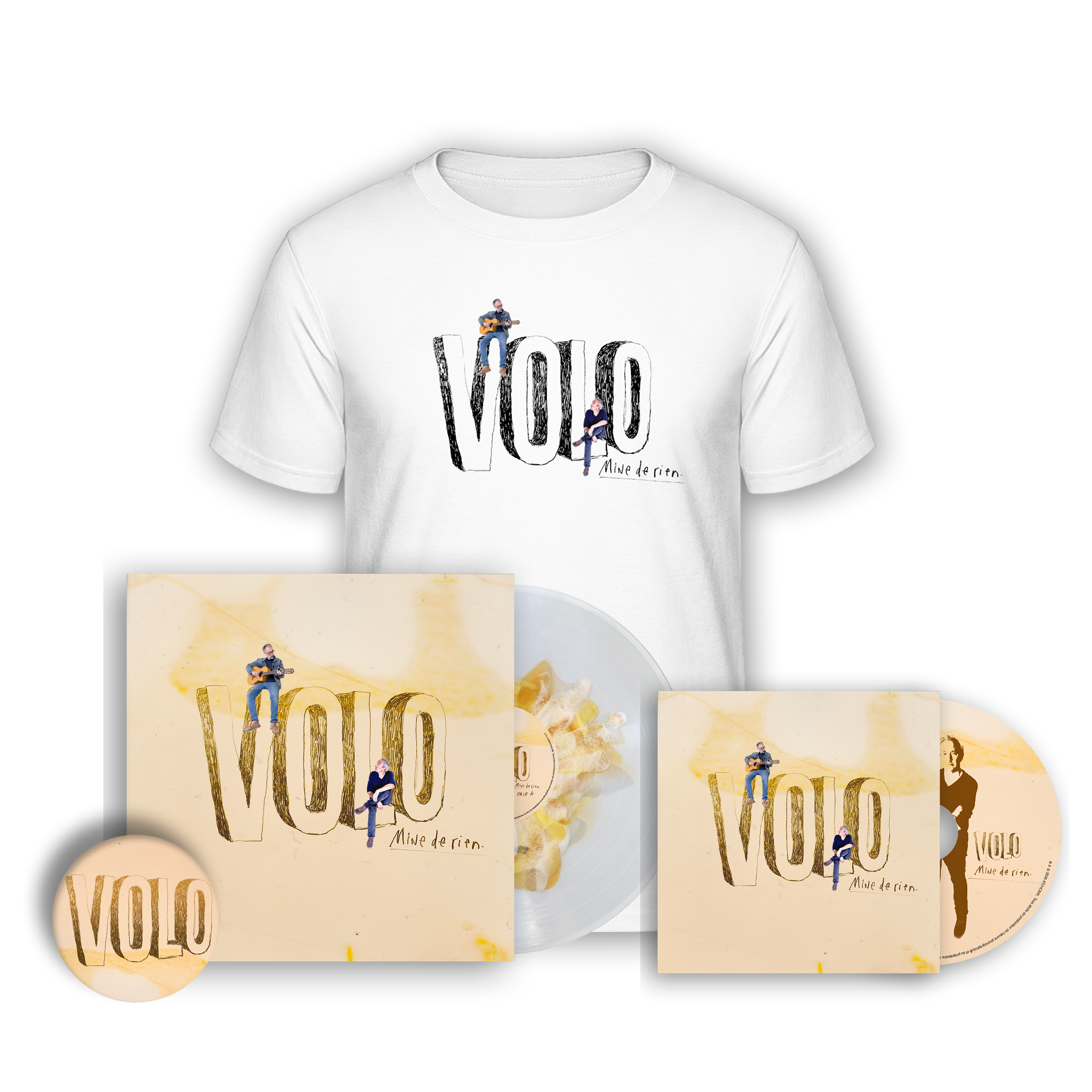 Mégapack “Mine de rien“ Vinyle splatter numéroté édition limitée + CD + T-shirt + Badge
